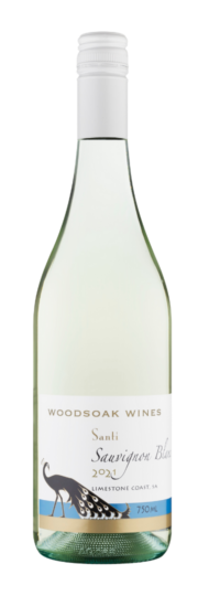 Bottle of Woodsoak Wines Santi Sauvignon Blanc white wine 2021 vintage