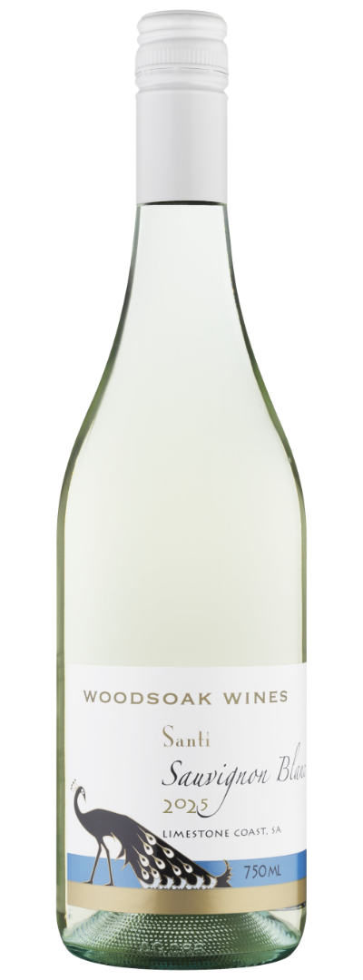A bottle of Woodsoak Wines Santi Sauvignon Blanc 2025 vintage