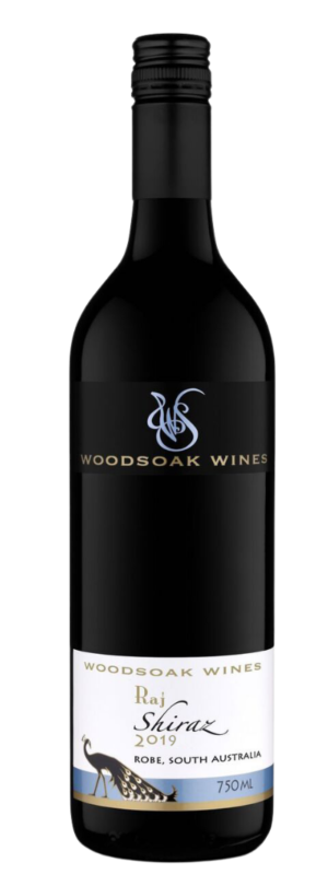 Bottle of Woodsoak Wines Raj Shiraz red wine 2019 vintage