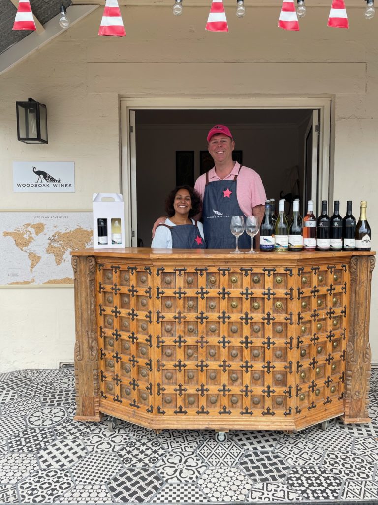 Woodsoak Wine owners Sonia and Will Legoe outside their Cellar Door