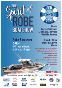 Spirit of Robe Boat Show. One of the events happening in the Limestone Coast this summer
