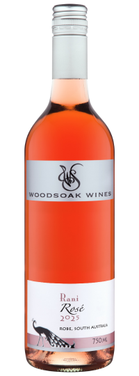 Bottle of Woodsoak Wines Rani Rose 2025 vintage