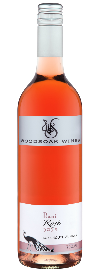 Bottle of Woodsoak Wines Rani Rose 2025 vintage